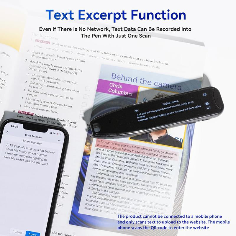Revolutionary Smart Translation Pen: Effortlessly Master 60+ Languages with Online Scan & Voice Translation, Perfect for Reading Support & Language Learners!