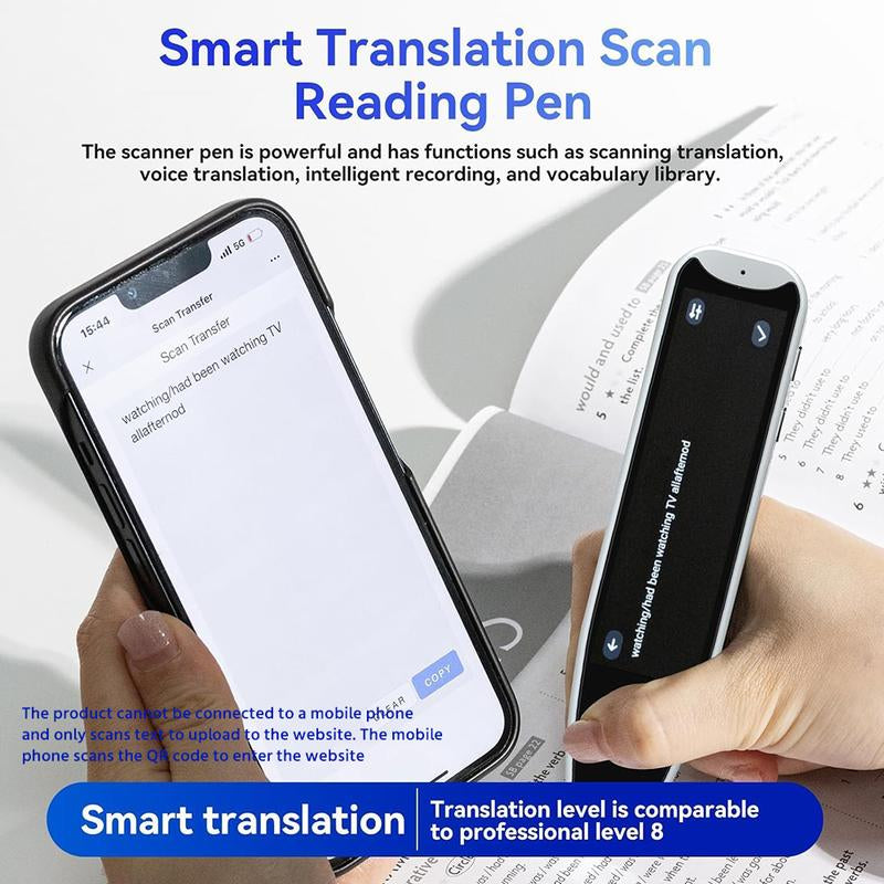Revolutionary Smart Translation Pen: Effortlessly Master 60+ Languages with Online Scan & Voice Translation, Perfect for Reading Support & Language Learners!