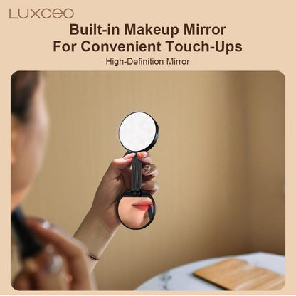 Illuminate Your Selfies: 3-In-1 Magnetic Beauty Ring Light with MagSafe, Mirror & Stand – Perfect for Makeup, Live Streaming & Video Calls with iPhone 17